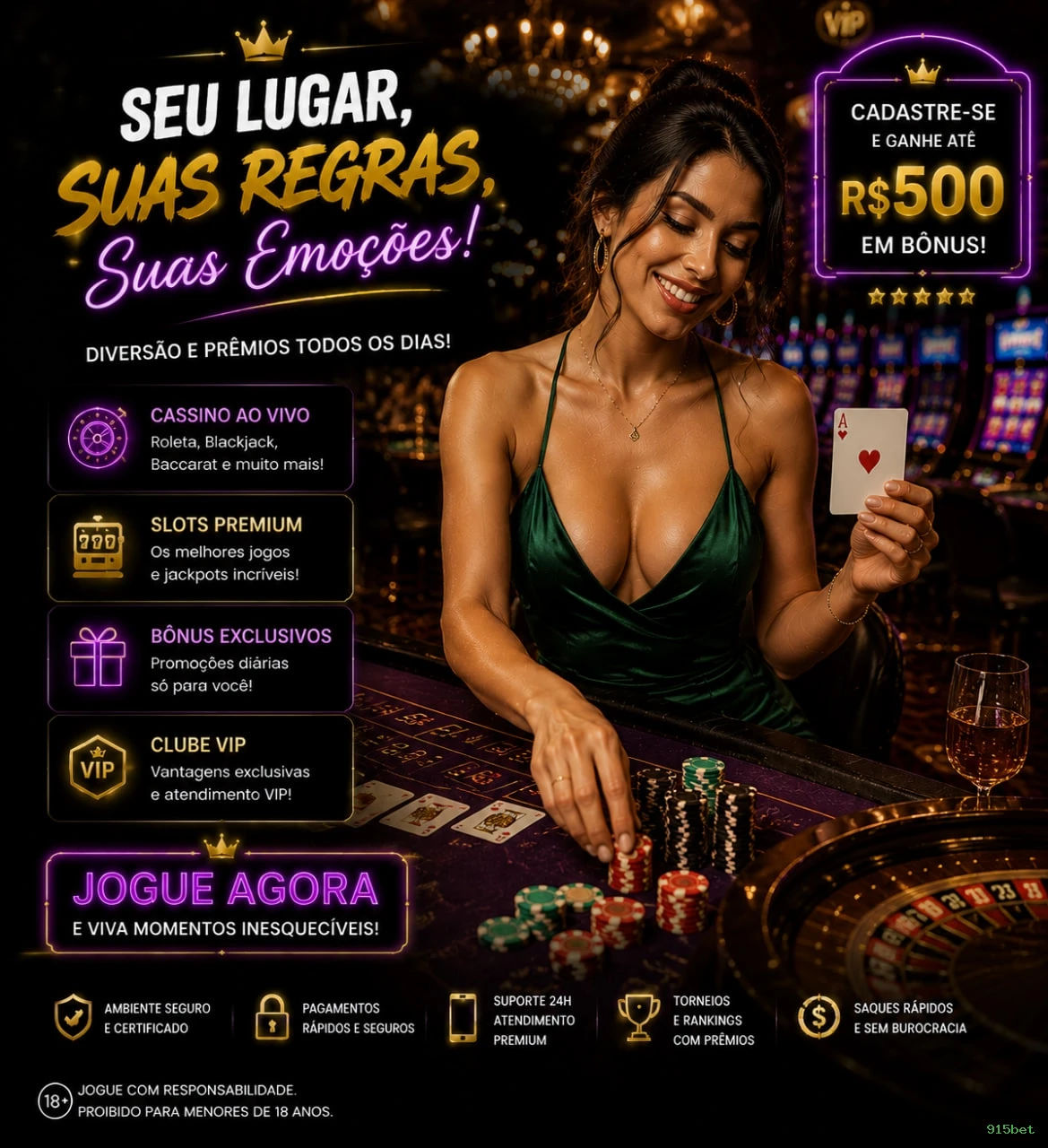 Métodos de pagamento aceitos na 915bet